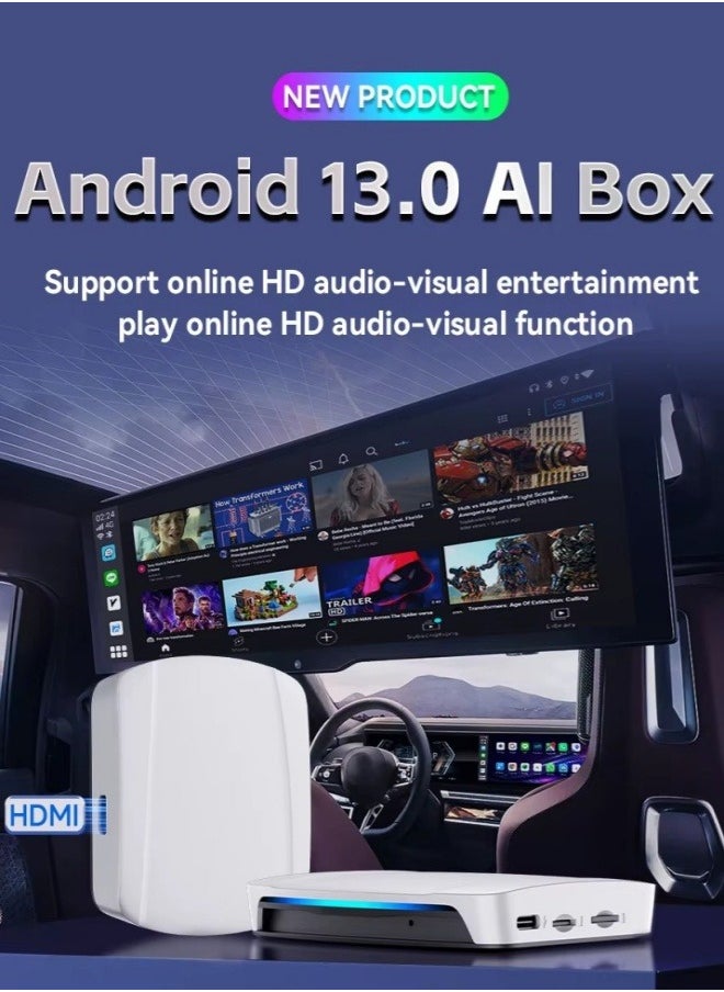 Carlinkit - 2024 CarlinKit CarPlay Ai TV Box Android 13 SDM6225 HDMI Streaming Box for Netflix Video Wireless CarPlay Android Auto 8+128 - Image 1
