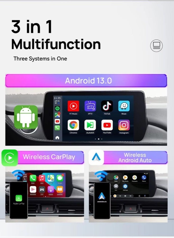 Carlinkit - 2024 CarlinKit CarPlay Ai TV Box Android 13 SDM6225 HDMI Streaming Box for Netflix Video Wireless CarPlay Android Auto 8+128 - Image 1