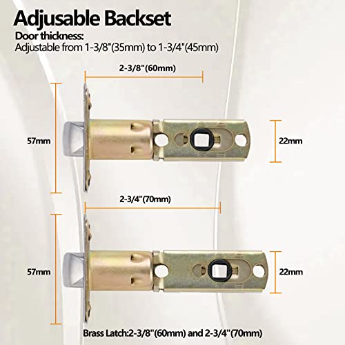 NEWBANG (5Pack) Hall/Closet Lever Handle Lock in Aged Matt Black- Door Lock Handle in Matt Black for Passage Door,HD1601-DB-PS-5P - Image 5