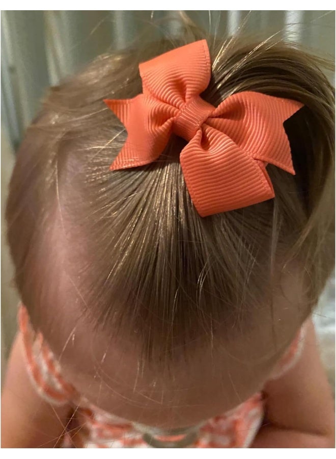 ALinmo Hair Clips for Girls - 80PCS Fully Lined Tiny Alligator Bows in Pairs for Infants and Toddlers - Image 5