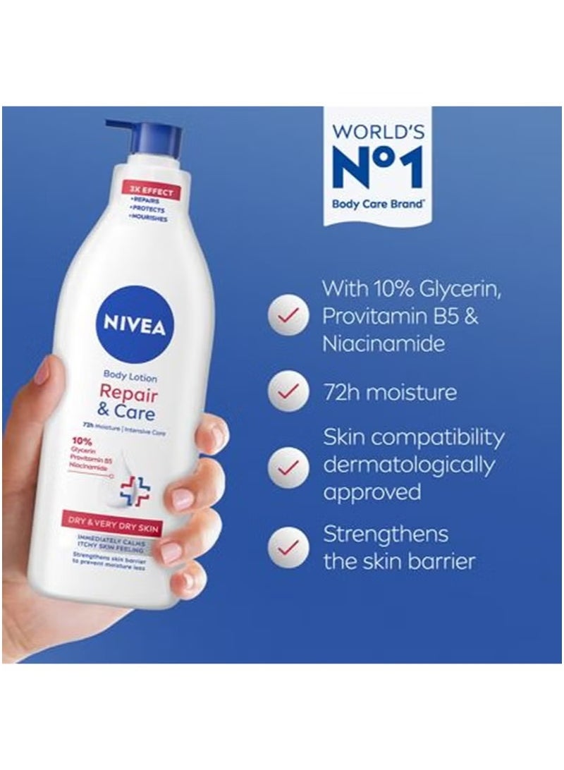 نيفيا لوشن إصلاح وترطيب للجسم 400 مل مرطب ومغذي لعلاج جفاف البشرة وترطيب طويل - Image 3