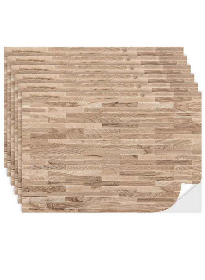 Flutesan 12 Pcs Miniature Dollhouse Wallpaper and Flooring Peel and Stick Mini DIY Self Adhesive Dollhouse Accessories 8.27 x 11.69 Inch(Natural Style) - Image 1