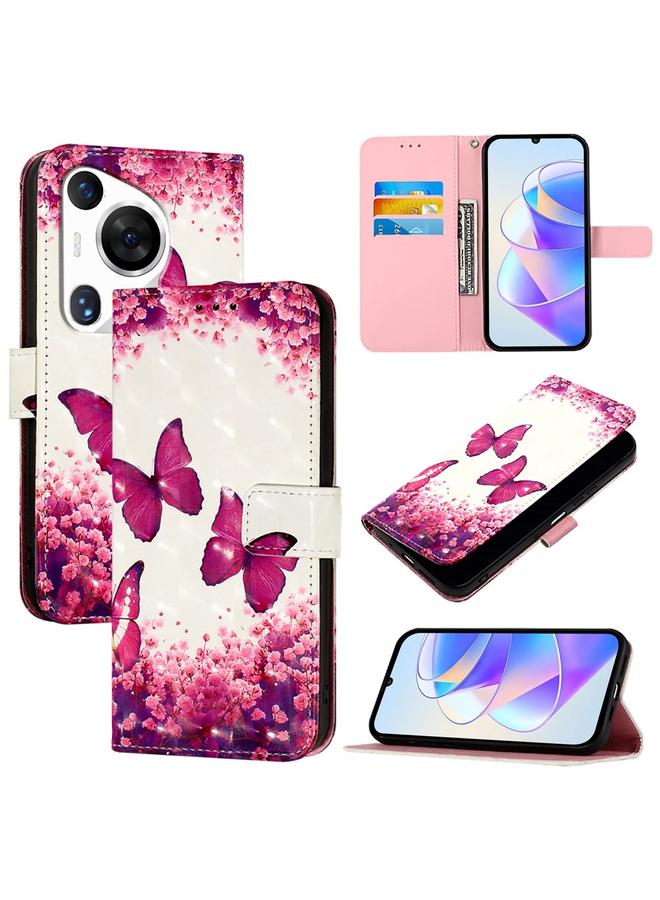 S-TOP Case For Huawei Pura 70 Pro 3D Painting Horizontal Flip Leather Phone Case - Image 1