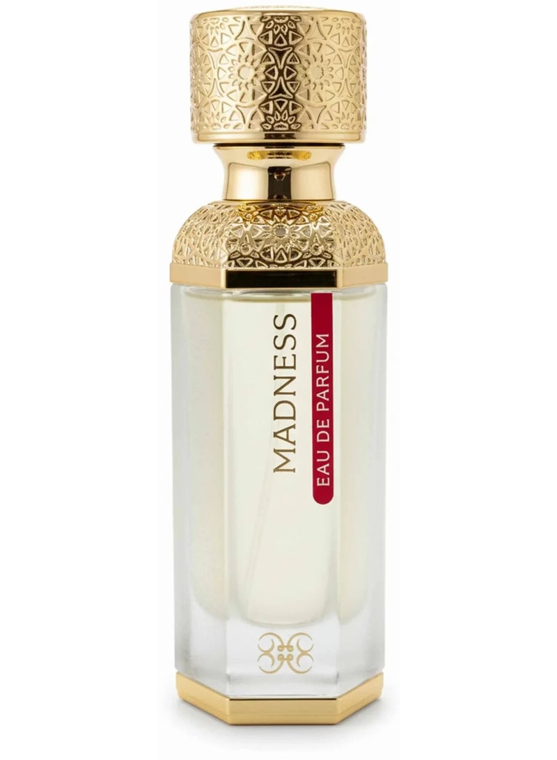 MADNESS Luxury Eau De Parfum for Men and Women Royal Blend of Kashmiri Oud and Ginger with Nutmeg Amber and Musk for a Captivating Lasting Scent