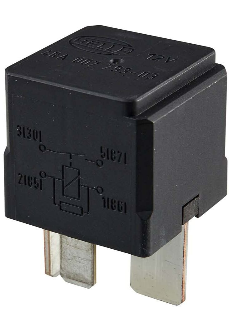 HELLA 4RA 007 793-031 Relay, main current - 12V - 4-pin connector - Wiring Diagramme: S2 - Plug - Image 1