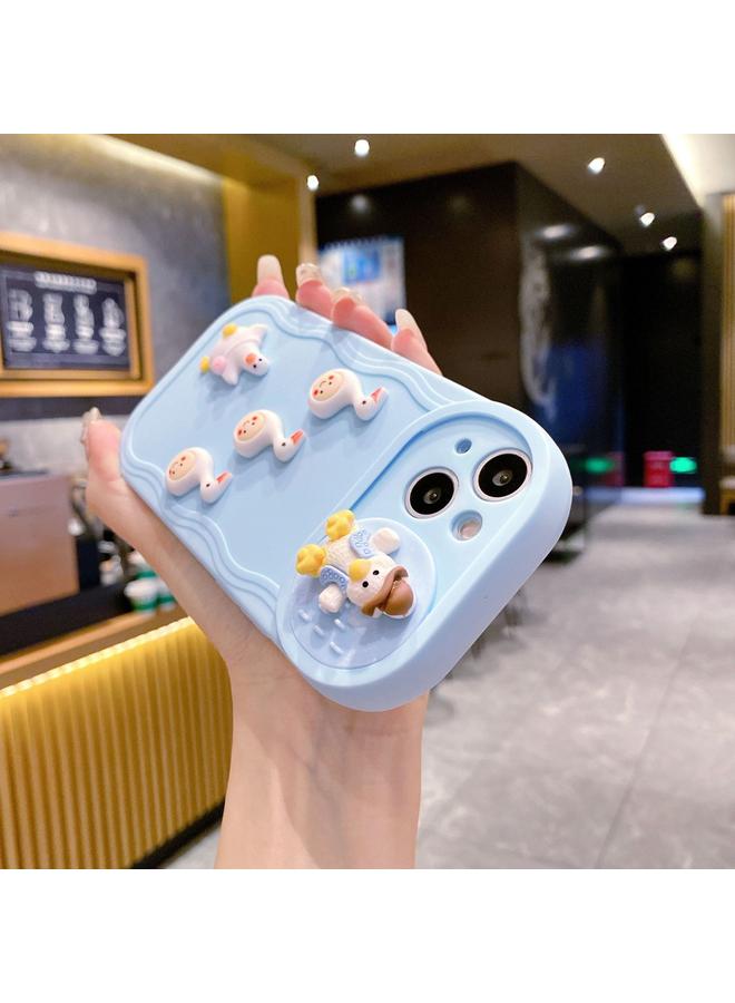 S-TOP Case For iPhone 14 Creative 3D Duck Design Sliding Window Full Coverage Phone Case - Image 5