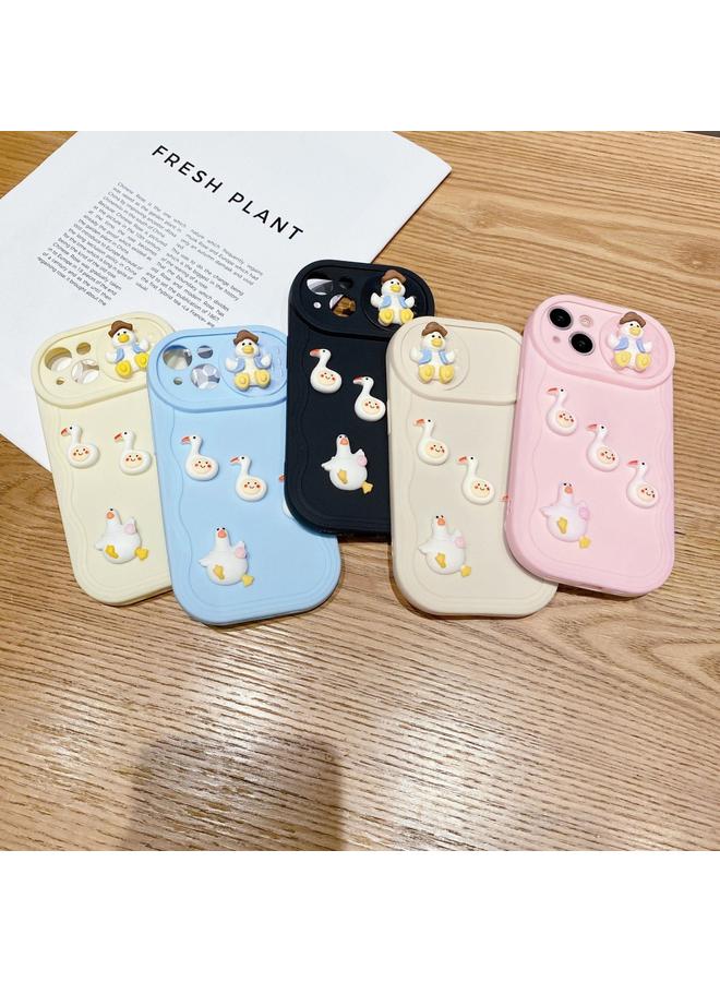S-TOP Case For iPhone 14 Creative 3D Duck Design Sliding Window Full Coverage Phone Case - Image 2