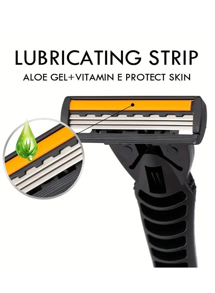 Rozino Classic 3-Layer Stainless Steel Safety Razor Set with Comfort Shield - Non-Slip Grip, Includes Holder & Replacement Blades - Vintage Wet Shave Experience for Smooth, Hair-Free Skin, Shaving Razor - Image 5