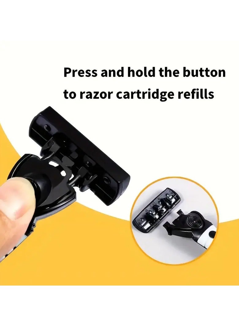 Rozino Classic 3-Layer Stainless Steel Safety Razor Set with Comfort Shield - Non-Slip Grip, Includes Holder & Replacement Blades - Vintage Wet Shave Experience for Smooth, Hair-Free Skin, Shaving Razor - Image 2