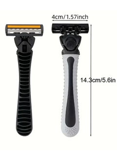 Rozino Classic 3-Layer Stainless Steel Safety Razor Set with Comfort Shield - Non-Slip Grip, Includes Holder & Replacement Blades - Vintage Wet Shave Experience for Smooth, Hair-Free Skin, Shaving Razor  - Image 3