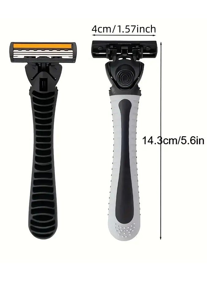 Rozino Classic 3-Layer Stainless Steel Safety Razor Set with Comfort Shield - Non-Slip Grip, Includes Holder & Replacement Blades - Vintage Wet Shave Experience for Smooth, Hair-Free Skin, Shaving Razor - Image 3