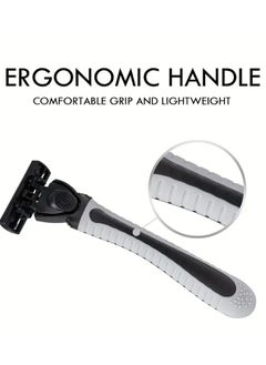 Rozino Classic 3-Layer Stainless Steel Safety Razor Set with Comfort Shield - Non-Slip Grip, Includes Holder & Replacement Blades - Vintage Wet Shave Experience for Smooth, Hair-Free Skin, Shaving Razor  - Image 4