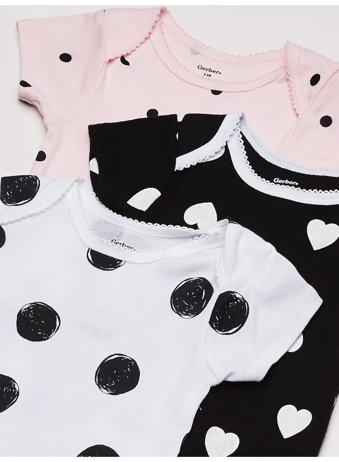 Gerber Gerber Baby Girls' 8-Pack Short Sleeve Bodysuits  - Image 3