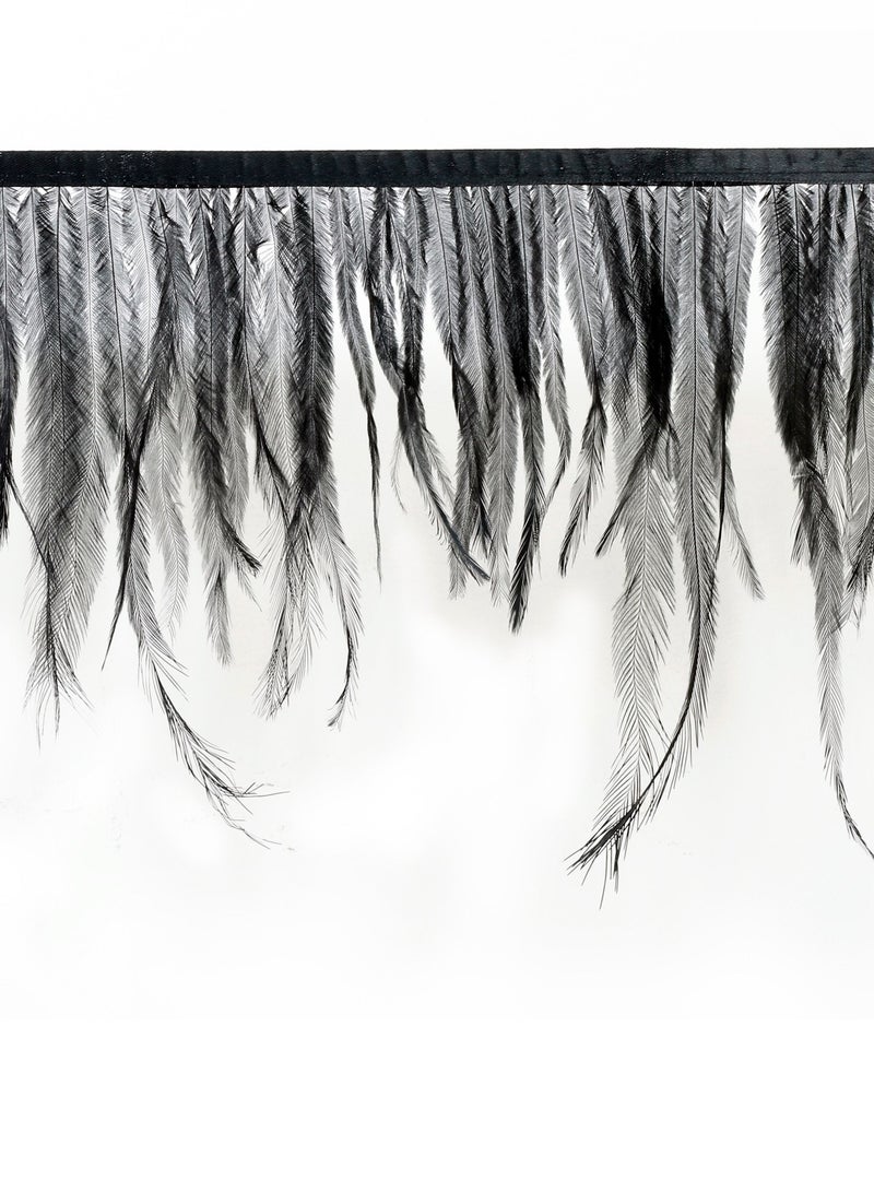 PanaX Goose Feather Fringe Trim 14-22 cm, 2.5 yard  - Image 2