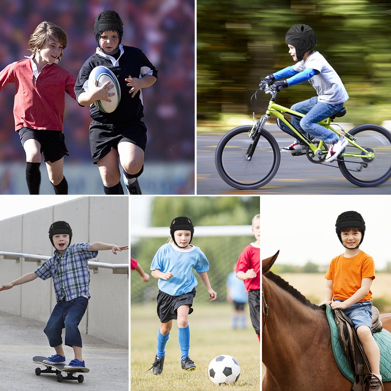 Children Rugby Soft Helmet Kids Flag Football Helmet High Soccer Headgear Cap Flag Football Headguard - Image 3