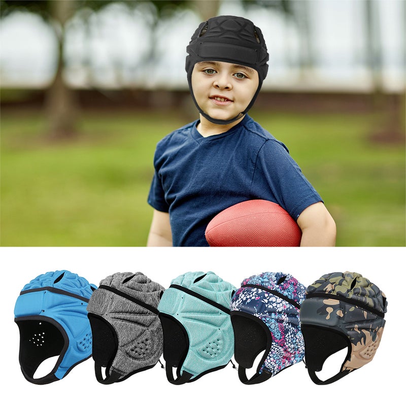 Children Rugby Soft Helmet Kids Flag Football Helmet High Soccer Headgear Cap Flag Football Headguard - Image 5
