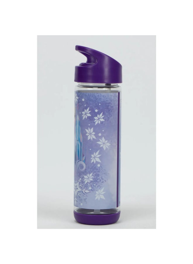 SunCe Disney Frozen Plastic Water Bottle with Straw Purple and Blue 500 ml SUNS-4300DFO  - Image 4