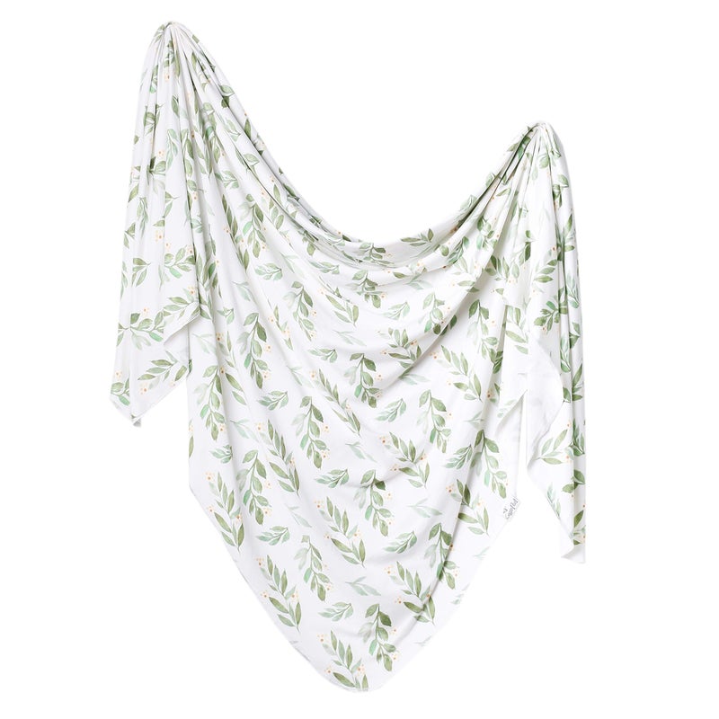 Copper Pearl Large Premium Knit Baby Swaddle Receiving Blanket Fern - Image 1