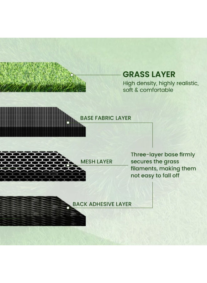 سجادة من العشب الصناعي، عشب صناعي واقعي ناعم ومريح، سجادات عشبية لتزيين الحدائق الداخلية والخارجية - Image 3