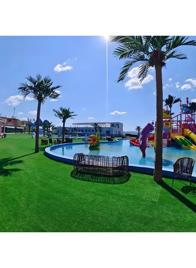 سجادة من العشب الصناعي، عشب صناعي واقعي ناعم ومريح، سجادات عشبية لتزيين الحدائق الداخلية والخارجية - Image 2