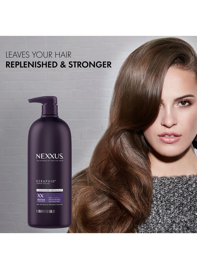 نيكزس بلسم نيكسس كيرافيكس بروتين فيوجن مع بروتين الكيراتين والأرز الأسود للشعر التالف، 33.8 أونصة - Image 2