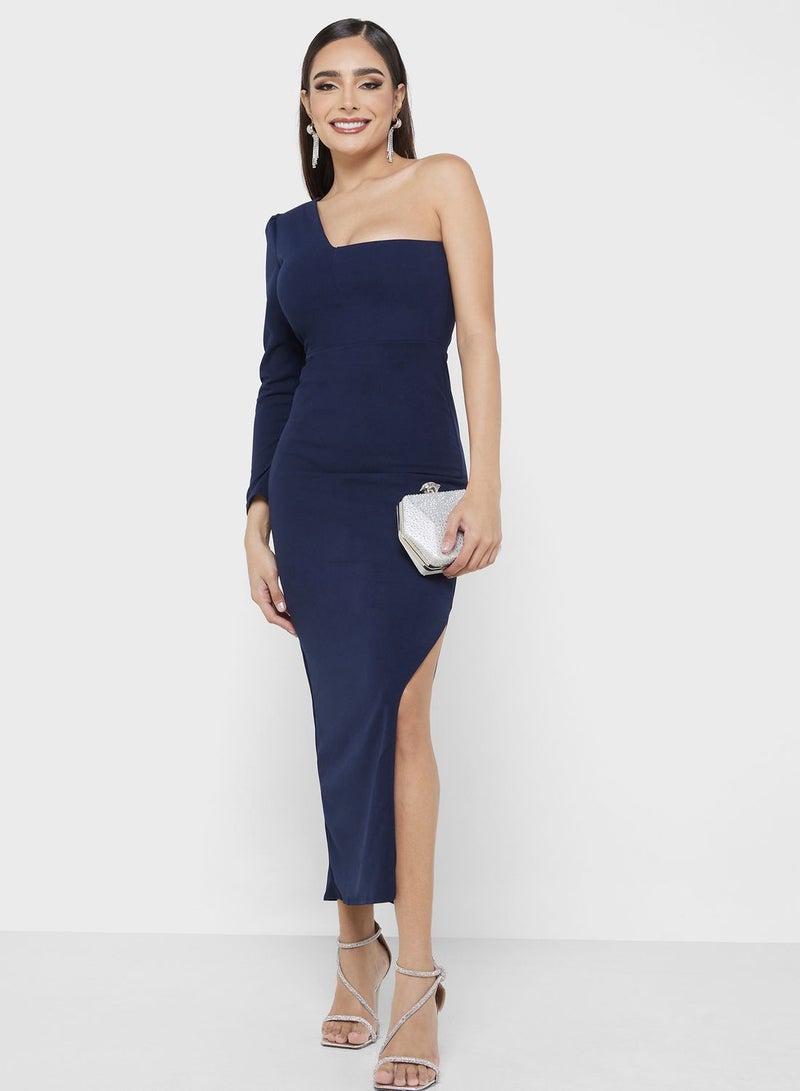 Ella Limited Edition One-Shoulder Midi Dress  - Image 1