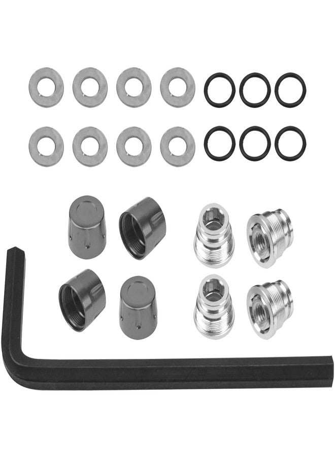 Vgoohobby M4 Wheel Hub Caps Wheel Rim Center Nut Cover Compatible with Traxxas TRX4 TRX6 Axial SCX10 90046 Redcat Gen8 Tamiya 1/10 RC Crawler Car (Titanium) - Image 1