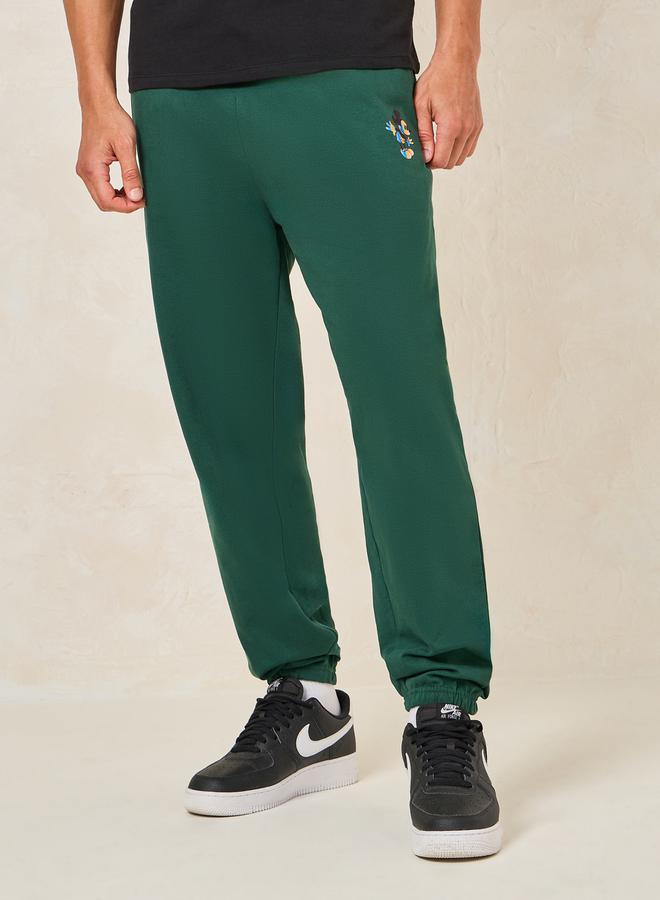 Styli Mickey Mouse Print Pocket Placement Print Oversized Joggers  - Image 1
