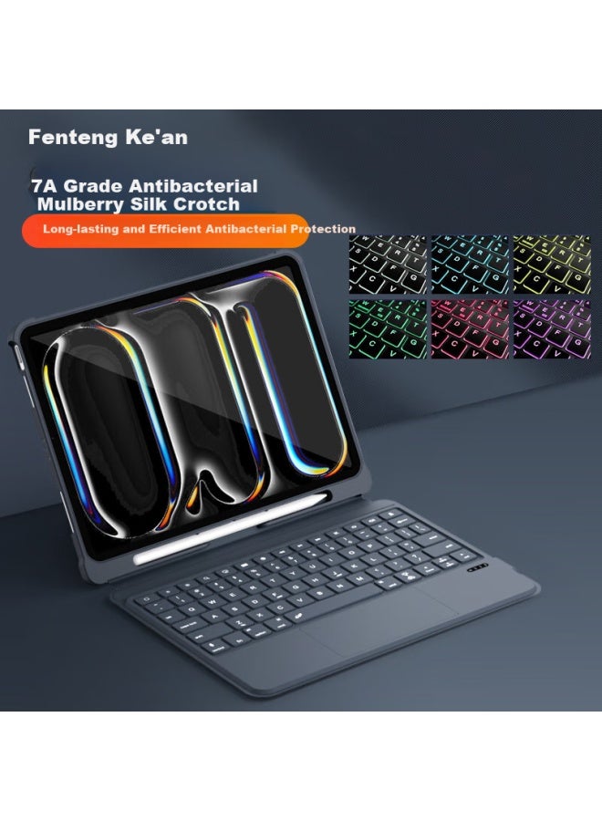 Musttrue Ipad Magic Keyboard , Compatible With Apple Tablets Ipad 7/8/9/air3/pro 10.2/10.5 Inch, Magnetic Detachable Keyboard With Pencil Slot, Protective Case - Image 3