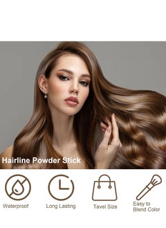 lakerain Hairline Powder Stick for Thinning Hair, Black Root Concealer for Bald Spots & Hair Loss, Waterproof & Smudge-Proof Hair Filler, Quick Touch Up for Gray Roots, Instant Hairline Shadow 10g  - Image 4