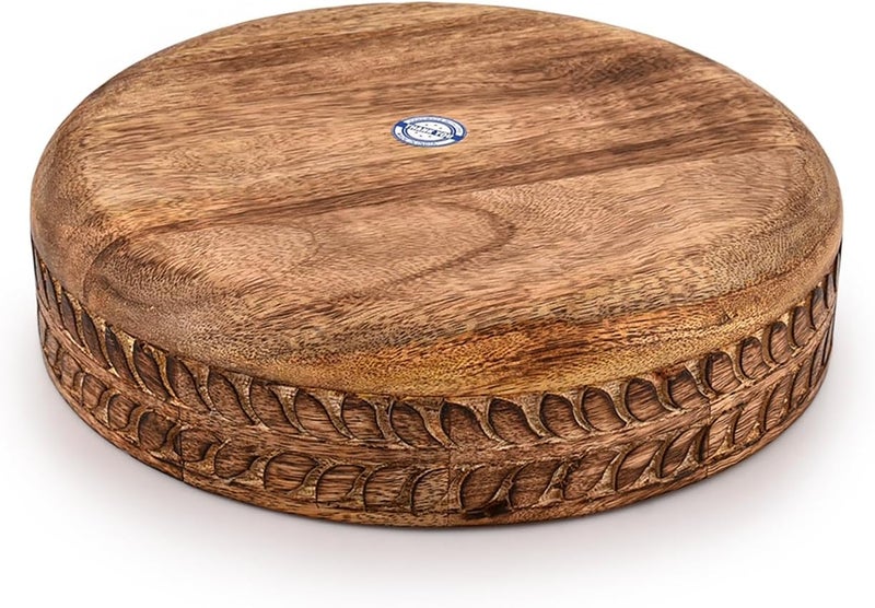 Kaizen Casa KAIZEN Fruit Bowl Mango Wood  Decorative Bowls for Kitchen for Salads Cereals Snacks  Mixing multi function fruit bowl living room dining 10 x 10 x 25 - Image 4