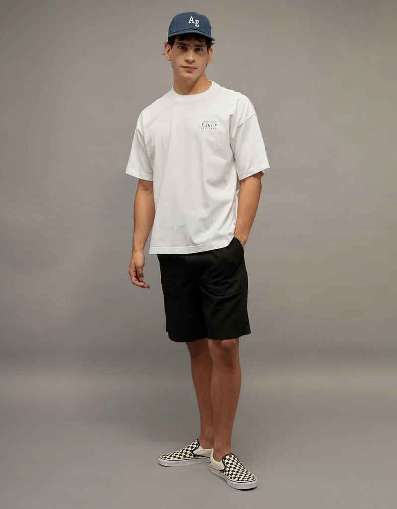 امريكان ايجل تي-شيرت فضفاض مزين بطبعة