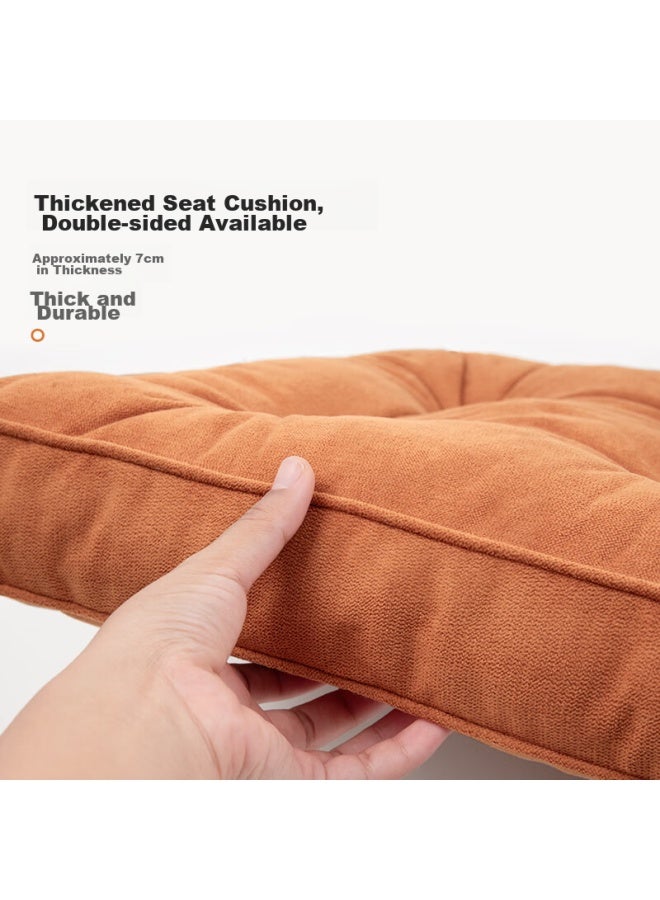 Foojo Thickened 3d Seat Cushion, 8cm Height-increasing Chair Pad, Non-pilling Tatami Window Seat Cushion, 40*40cm Orange - Image 3