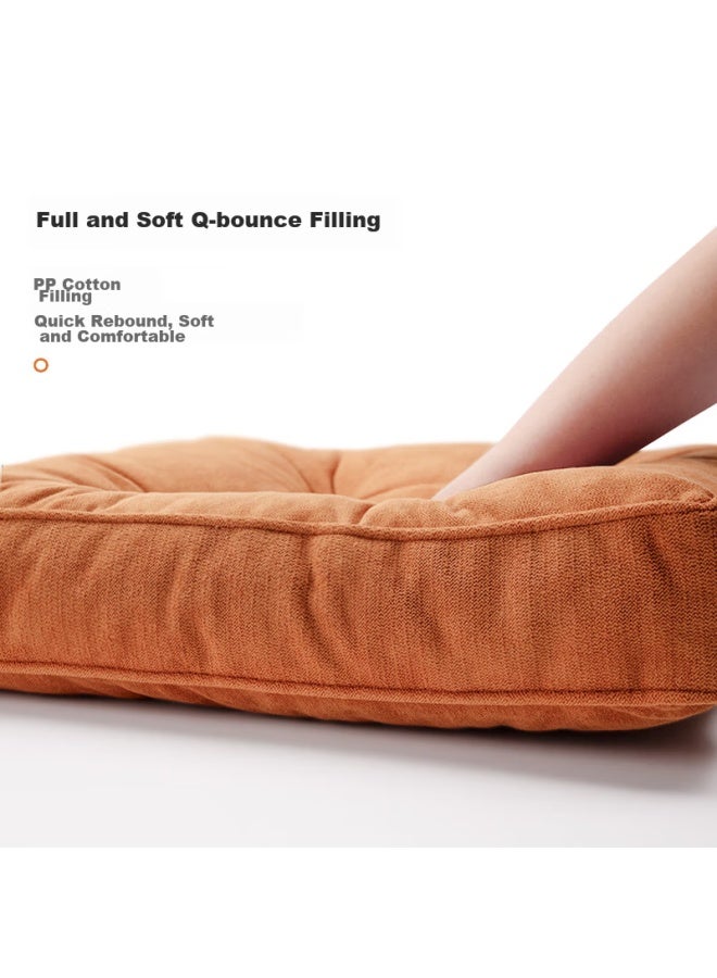 Foojo Thickened 3d Seat Cushion, 8cm Height-increasing Chair Pad, Non-pilling Tatami Window Seat Cushion, 40*40cm Orange - Image 5
