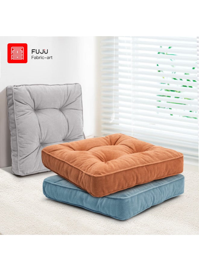 Foojo Thickened 3d Seat Cushion, 8cm Height-increasing Chair Pad, Non-pilling Tatami Window Seat Cushion, 40*40cm Orange - Image 1