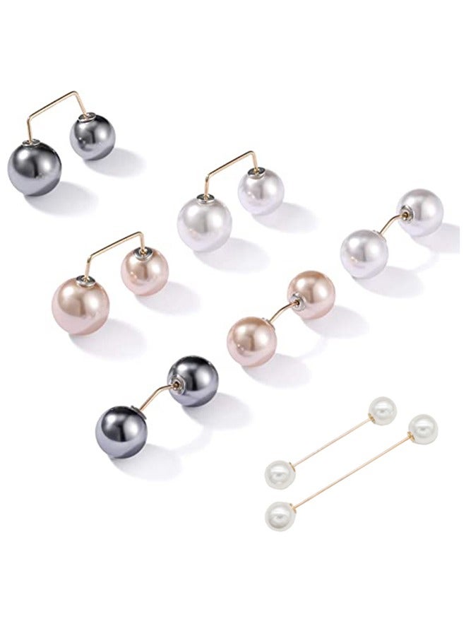 GUSGU لؤلؤة اصطناعيّة بروش برهان مكشوف طوق أمان دبوس كنزة شال مشبك , مناسبة لأنّ إناث بنت عرس حزب زخرفة , 3 أسلوب - Image 1