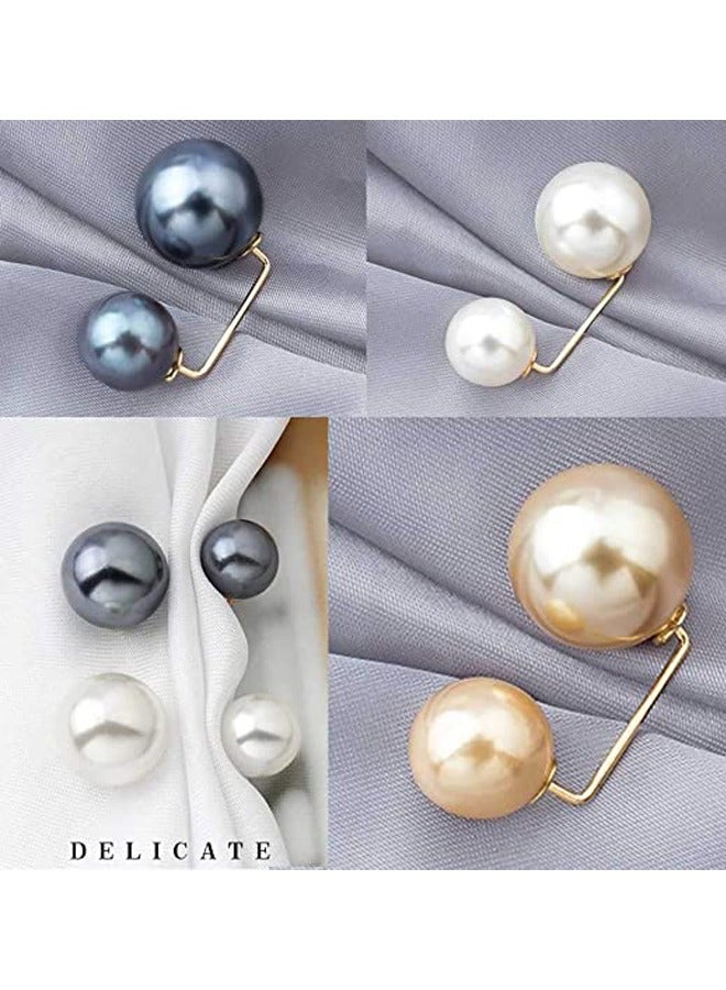 GUSGU لؤلؤة اصطناعيّة بروش برهان مكشوف طوق أمان دبوس كنزة شال مشبك , مناسبة لأنّ إناث بنت عرس حزب زخرفة , 3 أسلوب - Image 3