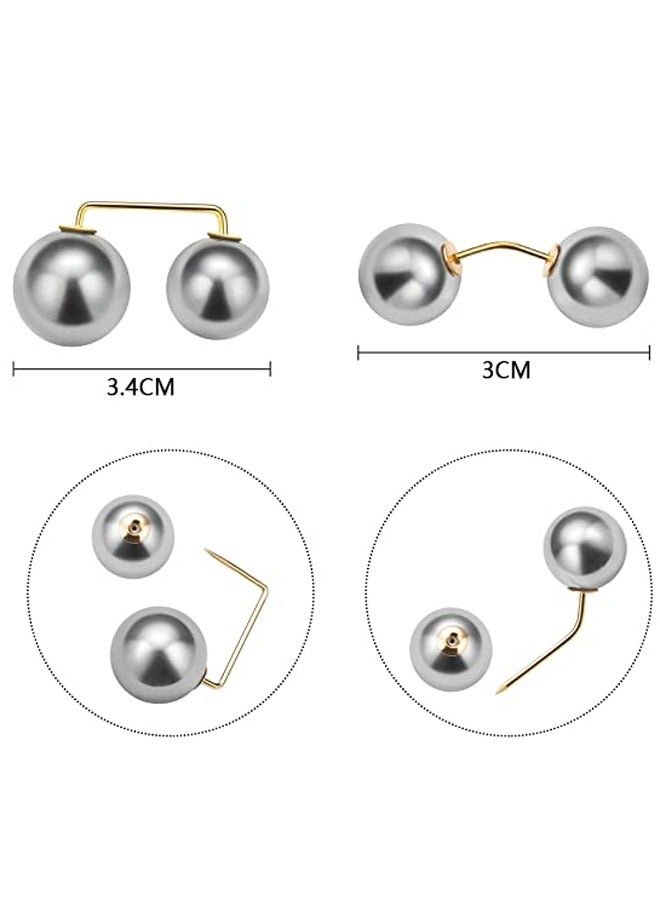 GUSGU لؤلؤة اصطناعيّة بروش برهان مكشوف طوق أمان دبوس كنزة شال مشبك , مناسبة لأنّ إناث بنت عرس حزب زخرفة , 3 أسلوب - Image 2