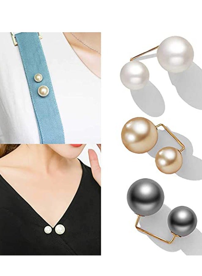 GUSGU لؤلؤة اصطناعيّة بروش برهان مكشوف طوق أمان دبوس كنزة شال مشبك , مناسبة لأنّ إناث بنت عرس حزب زخرفة , 3 أسلوب - Image 5