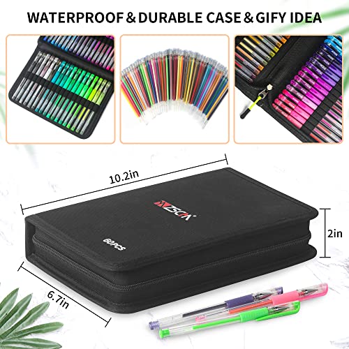 ZSCM QUALITY DECIDES THE FUTURE 120 Pack Glitter Gel Pens Set, ZSCM 60 Colors Pens Include 48 Glitter Pens, 12Classic Pen With 60 Matching Color Refills, Canvas Bag For Adults Coloring Books Drawing Journaling Scrapbook - Image 3