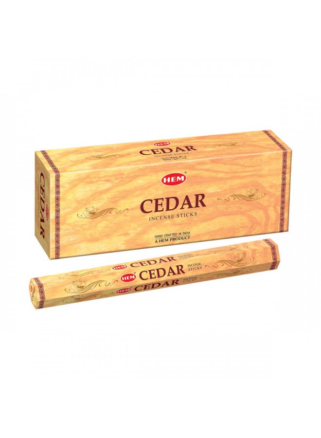 HEM Cedar Incense Sticks Pack Of 120 Count | 100% Natural, Pure House & Flower Powder | Fresh & Long Lasting Fragrance | Aromatherapy Incense For Air Purifier, Stress Relief & Cleansing | Gift Set - Image 1