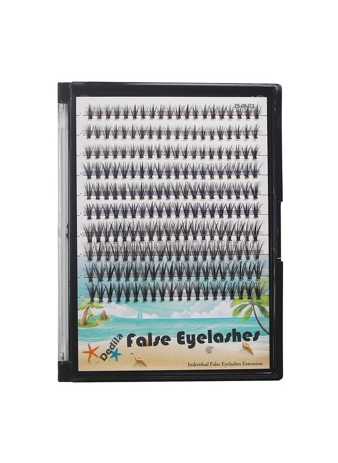 Dedila - 200Pcs Handmade Individual False Eyelashes Thickness 0.07Mm D Curl Mixed 10 12 14Mm /11 13 15Mm/12 14 16Mm/16 18 20Mm 3D Volume Cluster Eye Lashes Etensions (10 12 14Mm) - Image 1