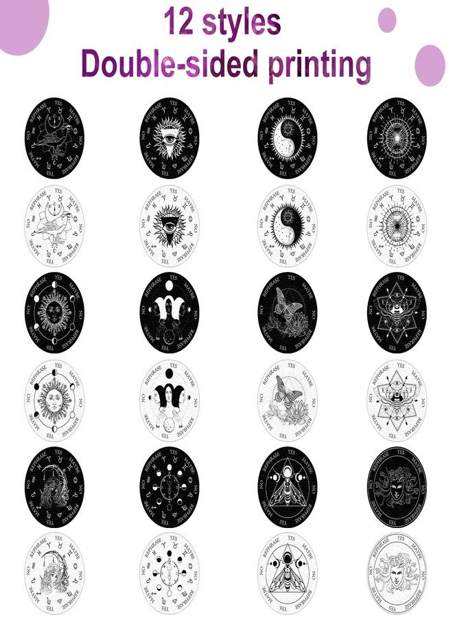 Sureio 13 Pieces Star Pendulum Board Dowsing Divination Set Included Double Sided Wooden Boards with Healing Pendulum Crystal Necklace Witchcraft Wiccan Altar Supplies - Image 3