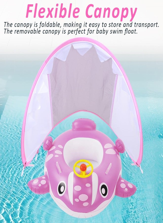 YEXEXINM 3 Pack Swim Float Removable Canopy,Sun Protection Canopy for, UPF50+ Protection Canopy Compatible for Mambobaby Floats,Swimming Pool Accessories(Pink) - Image 4