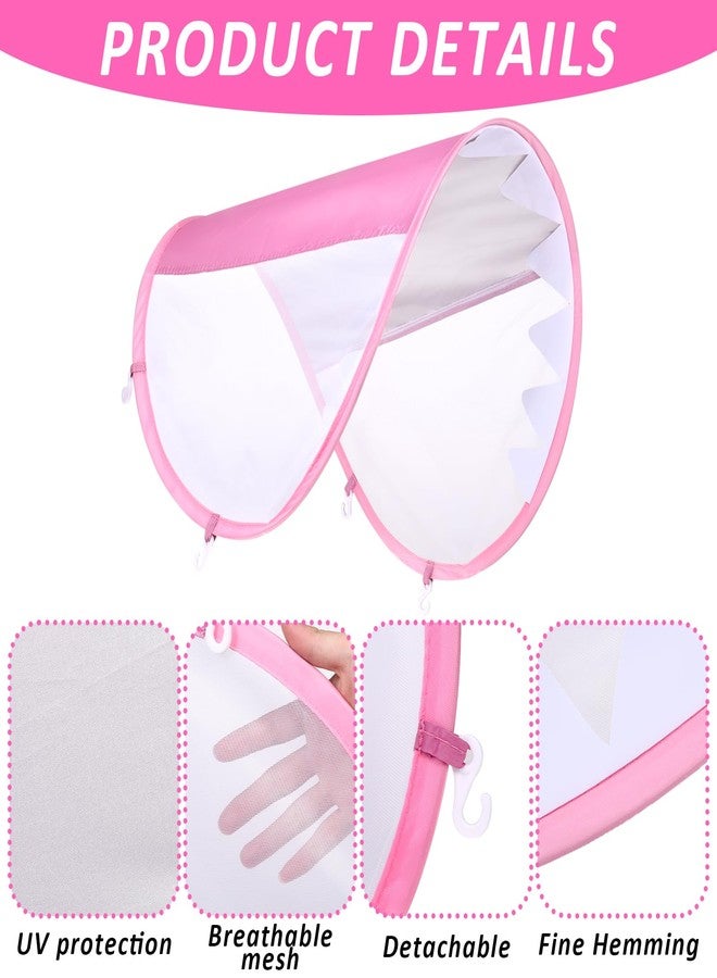 YEXEXINM 3 Pack Swim Float Removable Canopy,Sun Protection Canopy for, UPF50+ Protection Canopy Compatible for Mambobaby Floats,Swimming Pool Accessories(Pink) - Image 3