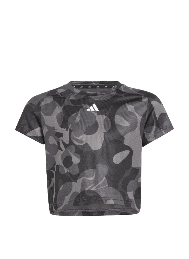 اديداس adidas Jg Tr-Es Aop T Black Training T-Shirts 5-6Y