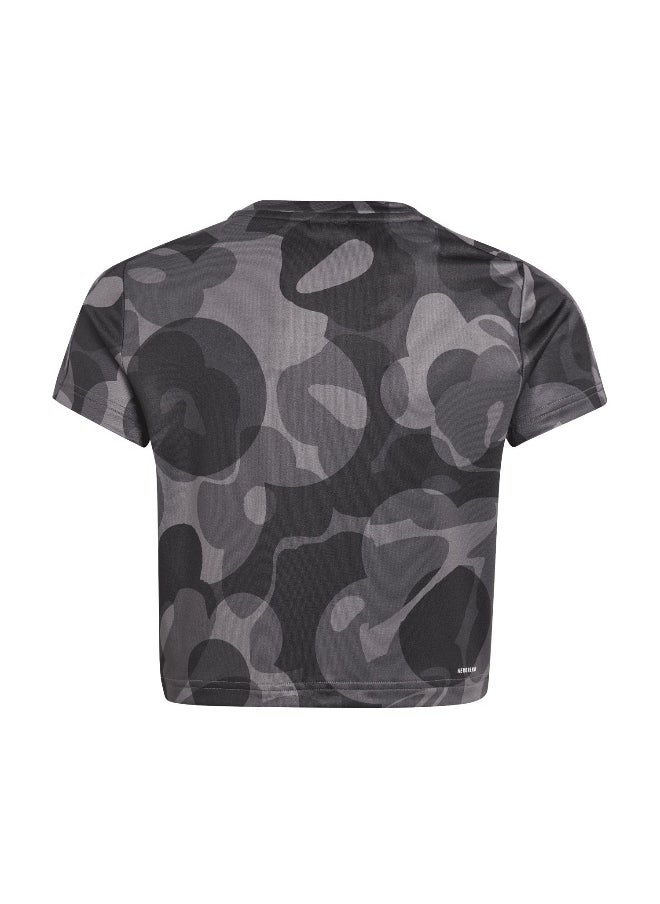 Adidas - adidas Jg Tr-Es Aop T Black Training T-Shirts 5-6Y - Image 1