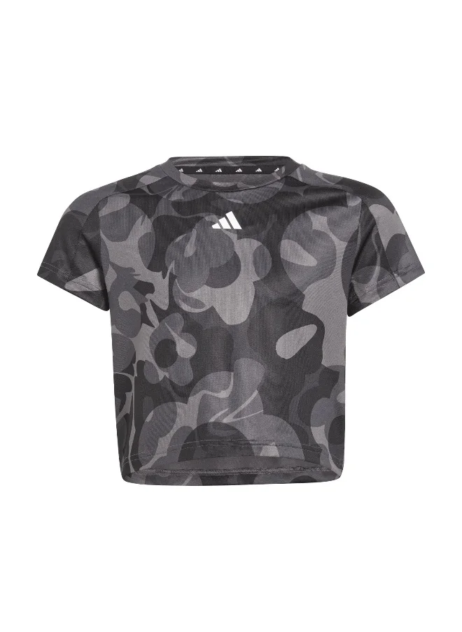 اديداس adidas Jg Tr-Es Aop T Black Training T-Shirts 5-6Y