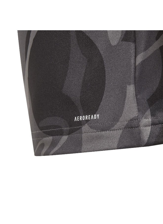 Adidas - adidas Jg Tr-Es Aop T Black Training T-Shirts 5-6Y - Image 1