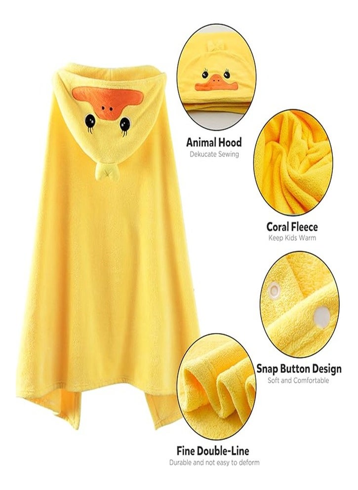 Goolsky Goolsky Baby Bath Towel Ultra Soft Hooded Towel Highly Absorbent Bathrobe Blanket Toddlers Shower Gifts for Boys Girls- 27.5" x 55" (Yellow)  - Image 3